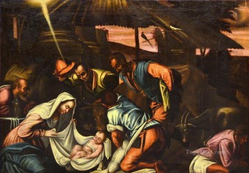  Ponte Art Painting - Adorazione dei pastori Jacopo Bassano dal Ponte Christian Catholic